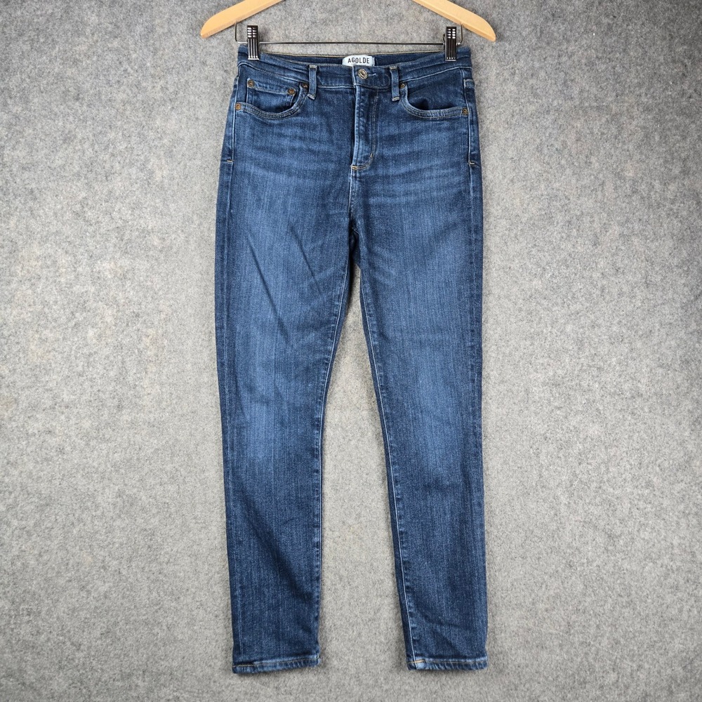 Agolde Sophie Jeans Womens 28 Blue High Rise Slim Skinny Stretch Denim